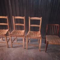 sedie varie legno impagliate bambù vintage formica