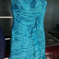 Abito donna da cerimonia turchese taglia S