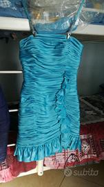 Abito donna da cerimonia turchese taglia S