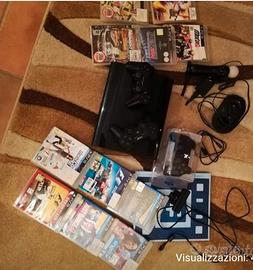 PlayStation 3 con giochi vari e controller 