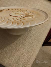 Alzata ceramica per torte decorata