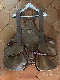 Gilet Caccia Riserva Strap Vest con inserti Pelle