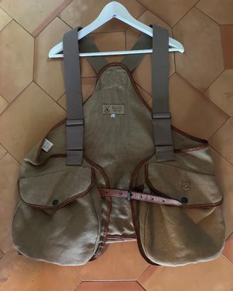 Gilet Caccia Riserva Strap Vest con inserti Pelle