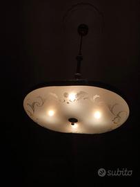 Lampadario e applique in ottone