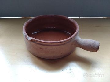 Antica casseruola legumiera in terracotta rara