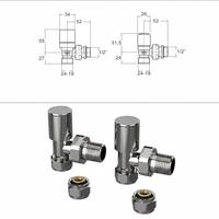 Kit valvola e detentore per termosifoni