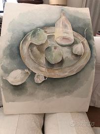 Quadri Acquerelli senza cornice NATURA MORTA FRUTT