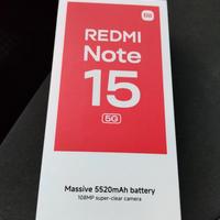 REDMI Note 15 5g nuovo 