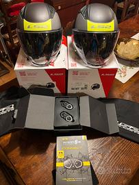 Coppia caschi moto LS2 (M e L) +Interphone connect