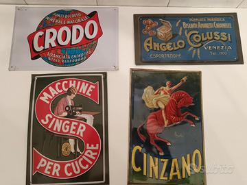 lotto targhe pubblicitarie vintage