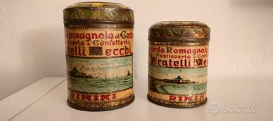 Coppia Scatole di latta Mostarda Romagnola 
