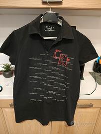 Polo Calvin Klein marrone manica corta M Saldi3x2