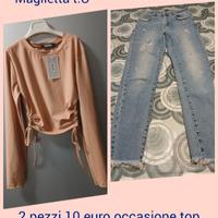 maglietta e jeans 