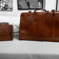 Borse artigianali anni 70 cuoio nuove