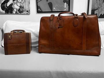 Borse artigianali anni 70 cuoio nuove