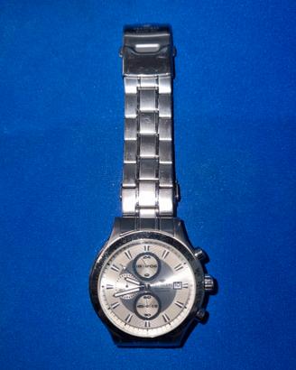 Pringeps Orologio Cronografo uomo quadrante bianco