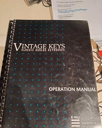 Emu vintage Keys manuale originale in inglese