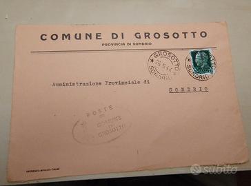 Busta RSI 1944 Comune di Grosotto (Sondrio) - GNR