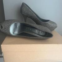 Décolleté 37,5 grigio con strass 