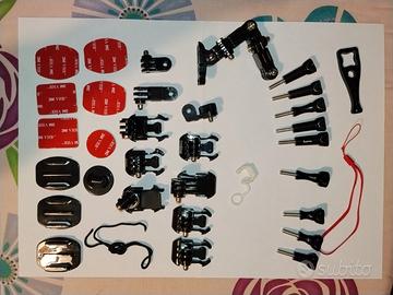 Set supporti/viti/staffe/adesivi Gopro/Insta