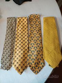 Cravatte seta toni giallo