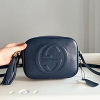 Borsa a tracolla Gucci blu scuro in stile classico