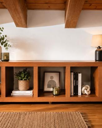 Mobile libreria a giorno in legno 