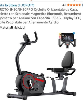 Cyclette Orizzontale da Casa con Schienale