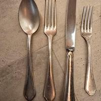 posate bagnate in argento anni 60'