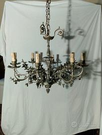 lampadario in lega vintage 
