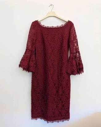 Joseph Ribkoff - taglia 42 - tubino bordò in pizzo