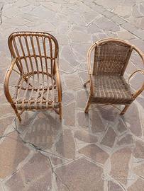 sedie vimini piccole