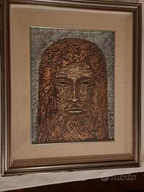 Pino Grioni - Dipinto originale "Cristo" su tavola