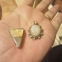 ciondoli argento e madreperla 