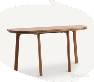 Tavolo consolle in legno massello apribile
