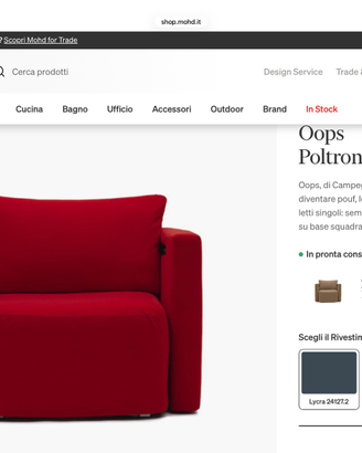 Poltrona compatta che diventa letto matrimoniale