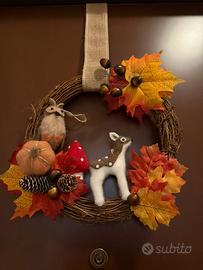Ghirlanda autunnale / natalizia fatta a mano