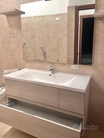 Mobile bagno con lavabo sospeso + armadio 2 ante