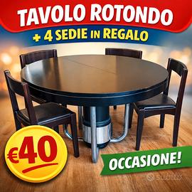 Tavolo rotondo + 4 sedie 