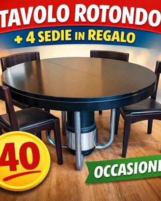 Tavolo rotondo + 4 sedie 