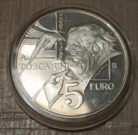 #2298 – 1 Moneta Argento San Marino TOSCANINI