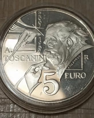 #2298 – 1 Moneta Argento San Marino TOSCANINI