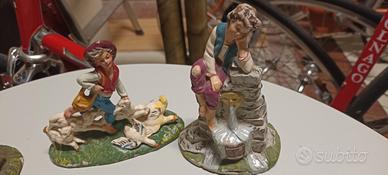 antiche statuine presepe in cata pesta 