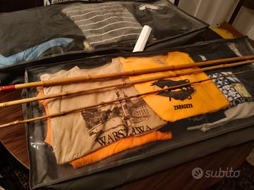 canna da pesca  in Bamboo anni 60 vintage