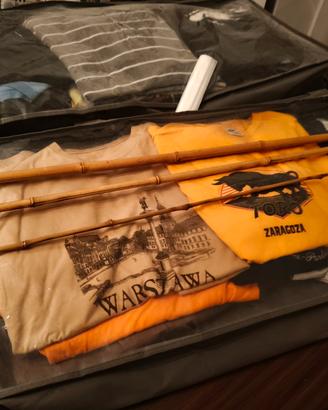 canna da pesca  in Bamboo anni 60 vintage