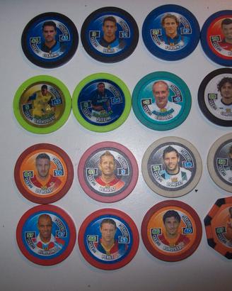 16 GETTONI CALCIO CHIPZ VARIE