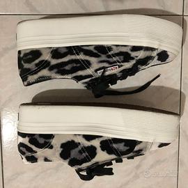 SCARPE SUPERGA LEOPARD BLACK WHITE 37