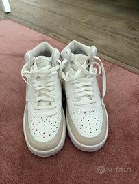 Nike dunk high bianche e beige
