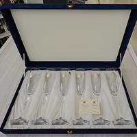 Flûte per champagne in cristallo di Bohemia