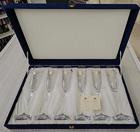 Flûte per champagne in cristallo di Bohemia